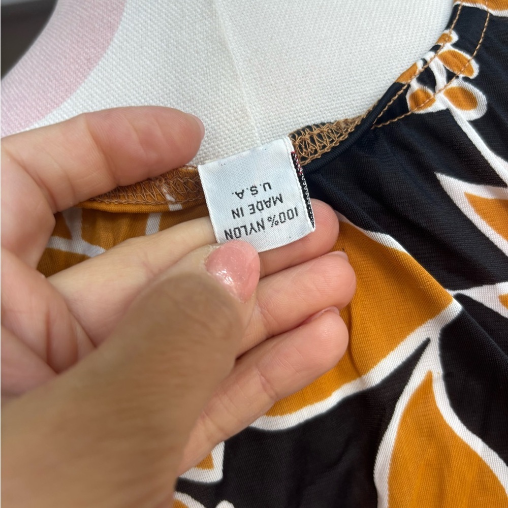 Vintage 1960's Mod Hawaiian Floral Crop top Sarong Set - Small - Picture 7 of 7